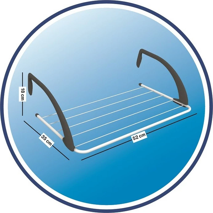 Sušilnik perila Vileda Express Balcony/Heater 157334, črn/bel