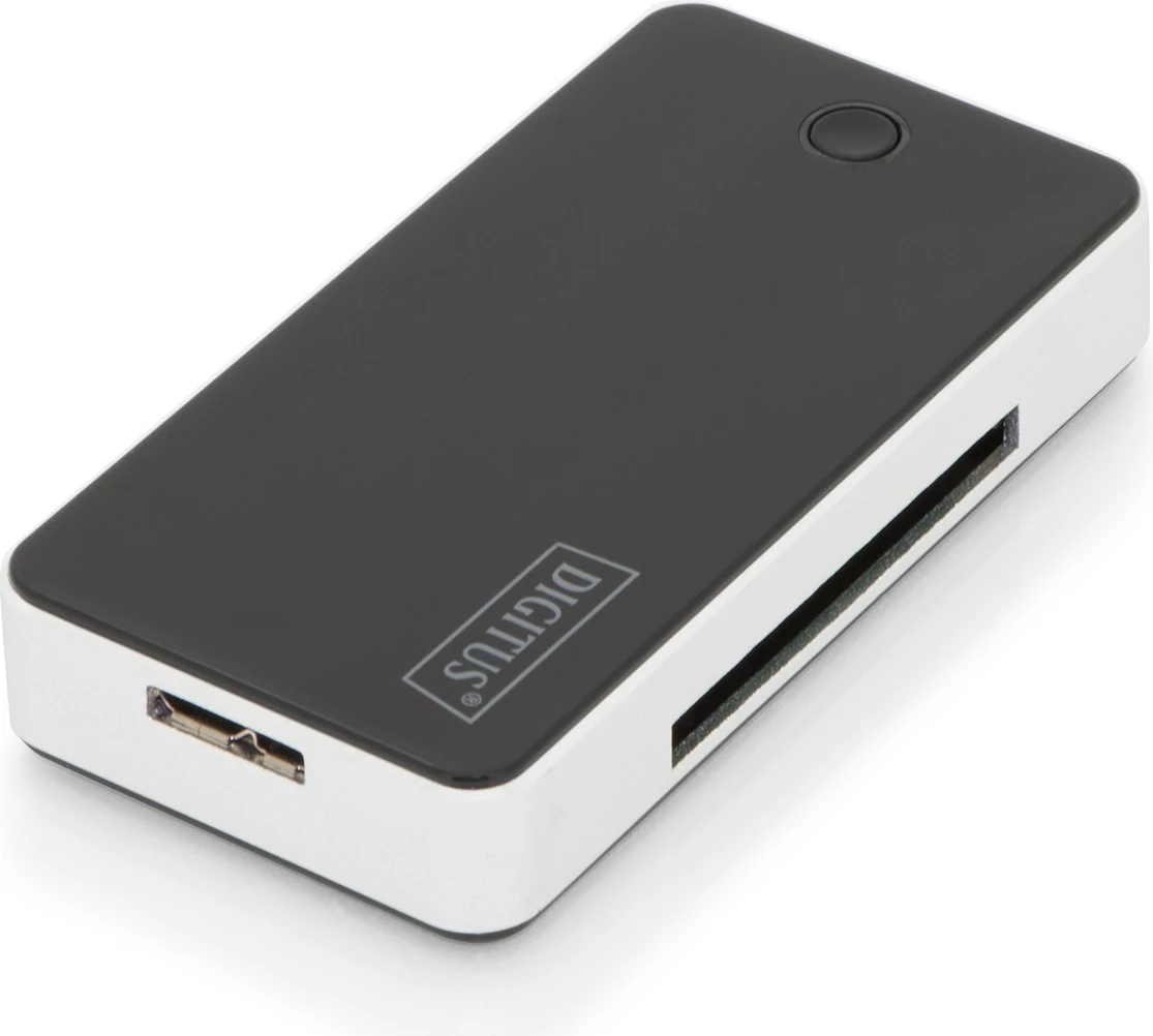 All-in-one čitalec kartic Digitus, USB 3.2 Gen 1, 1 m, črno/bel
