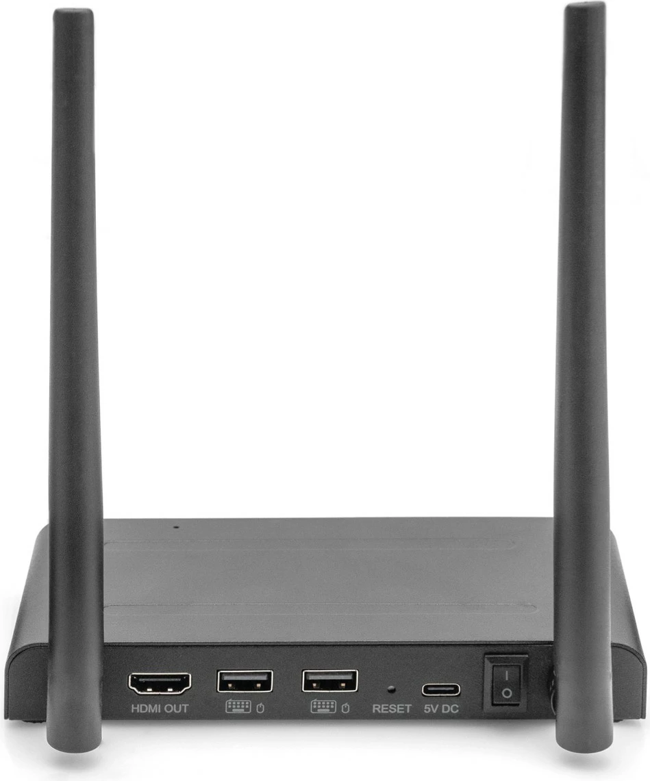Brezžični HDMI sprejemnik Digitus DS-55328, 3840 x 2160 pik, AV sprejemnik, z žično in brezžično povezavo, črn