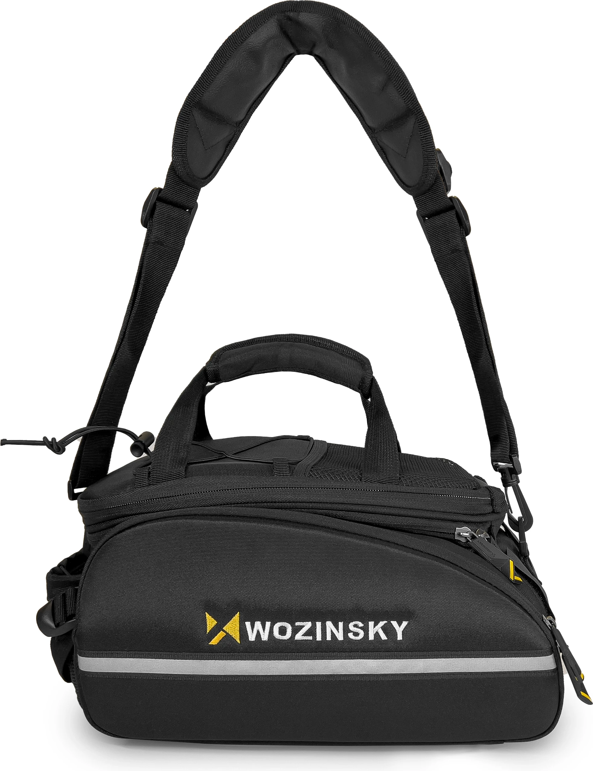 Torba za kolo Wozinsky WBB19BK, 35 L, z dežnim pokrivalom, črna
