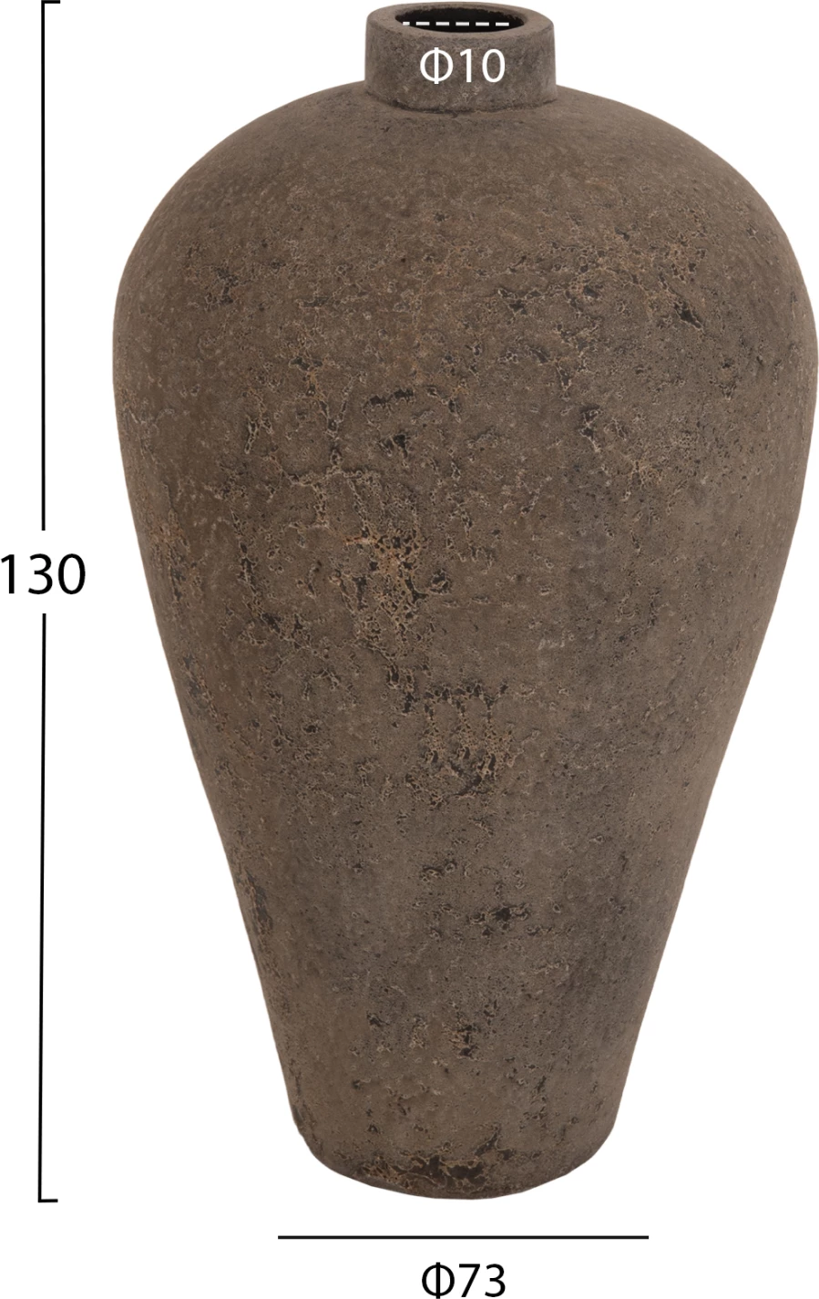 Dekorativna talna vaza FH7912 iz terakote v sivi barvi Φ73x130Hcm