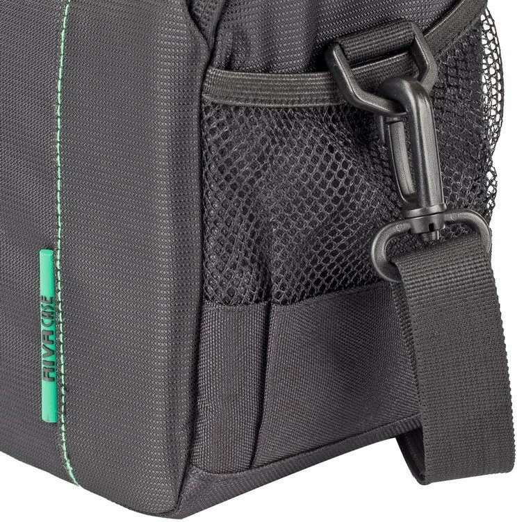 Torba za kamero Green Mantis RIVACASE 7420, 4 pregrade, črno/zelena