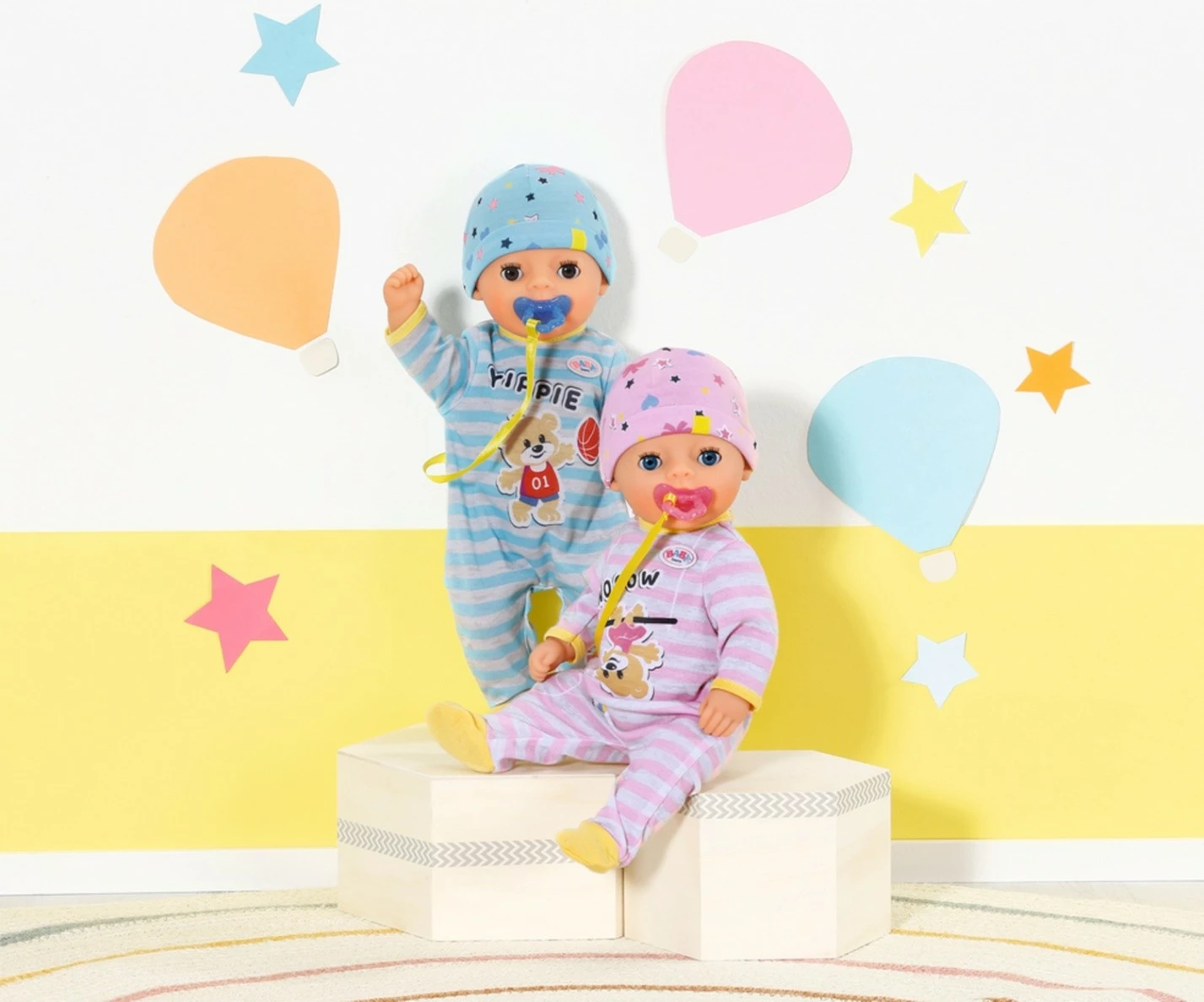 Punčka Baby Born fantek 36 cm z dodatki, Zapf, modra