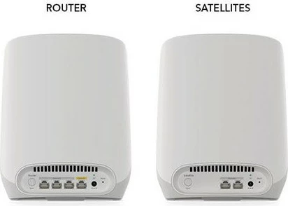 Sistem mesh Wi‑Fi 6 NETGEAR Orbi RBK763S, tri‑band, 525 m², bel