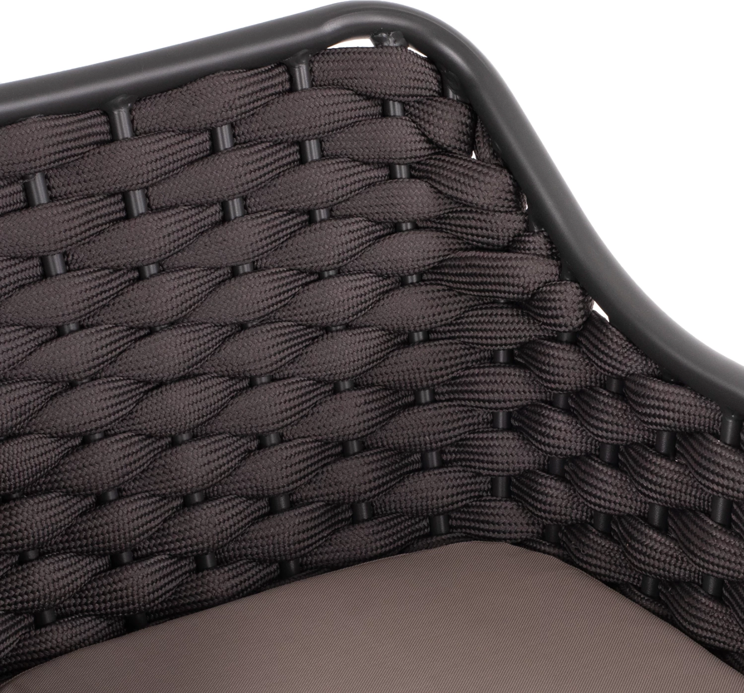 Aluminijasti naslanjač FH5858.01 z vrvjo - siva barva 56x58x76H cm