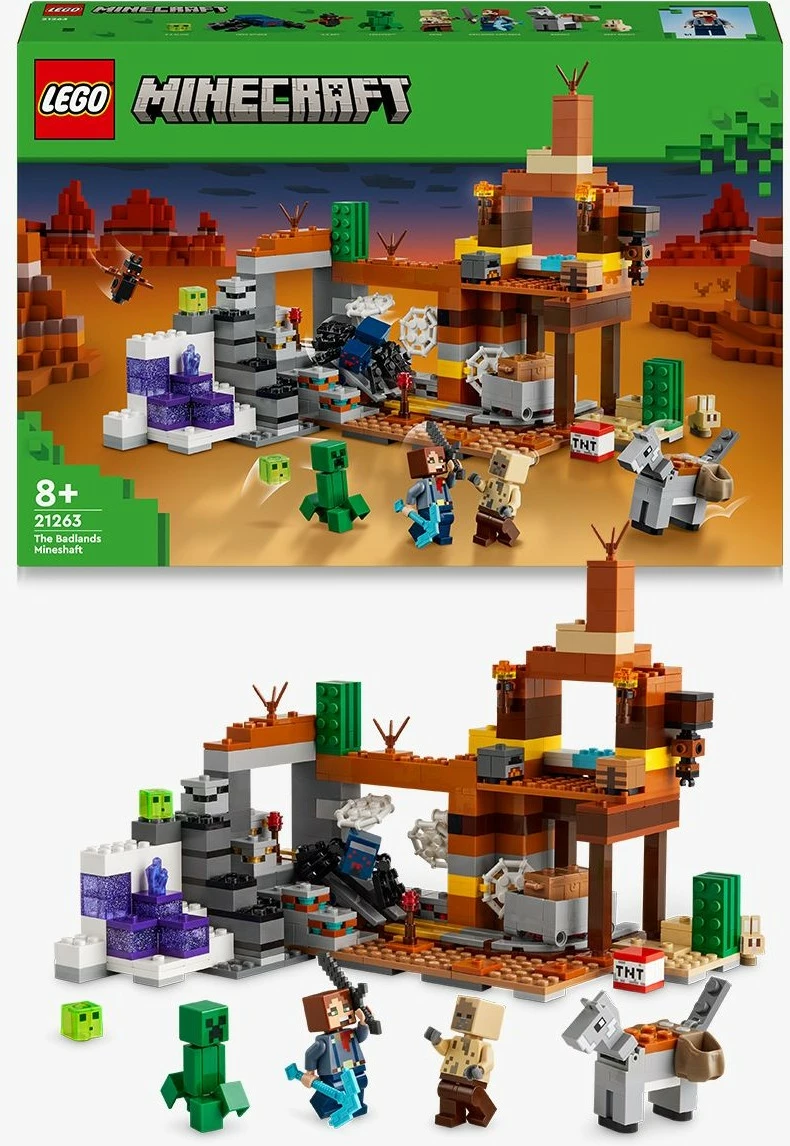 Gradbeni set LEGO Minecraft 21263 The Badlands Mineshaft, večbarven