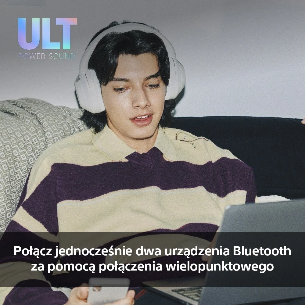Slušalke z aktivnim dušenjem hrupa Sony ULT Wear, sive