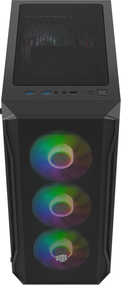 Konzola FURY Shobo SH4F RGB Midi Tower, črn