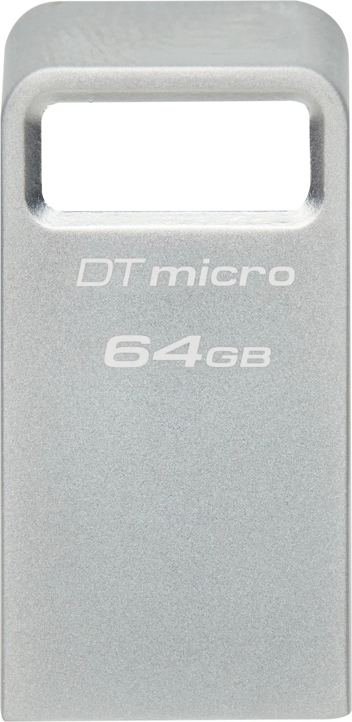 Ultra majhen USB Kingston DataTraveler 64GB Micro 200MB/s, kovinski, srebrn