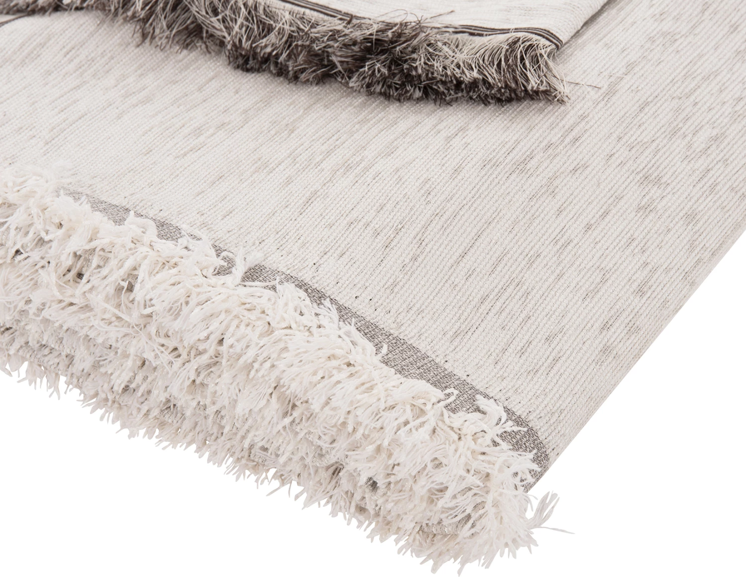 Prevleka za kavč - pregrinjalo z resicami Dreamtopia FH12161.01 v ecru barvi 245x170 cm