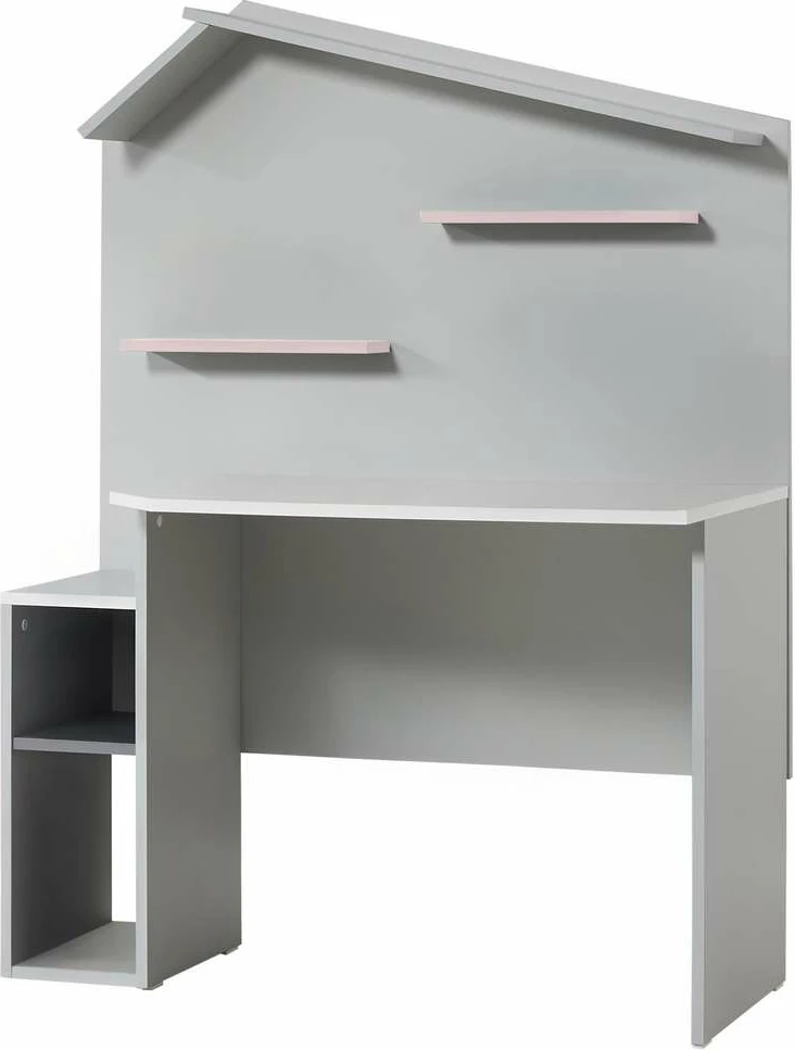 Delovna miza za študij, Skye Decor Ayder, rožnato-siva