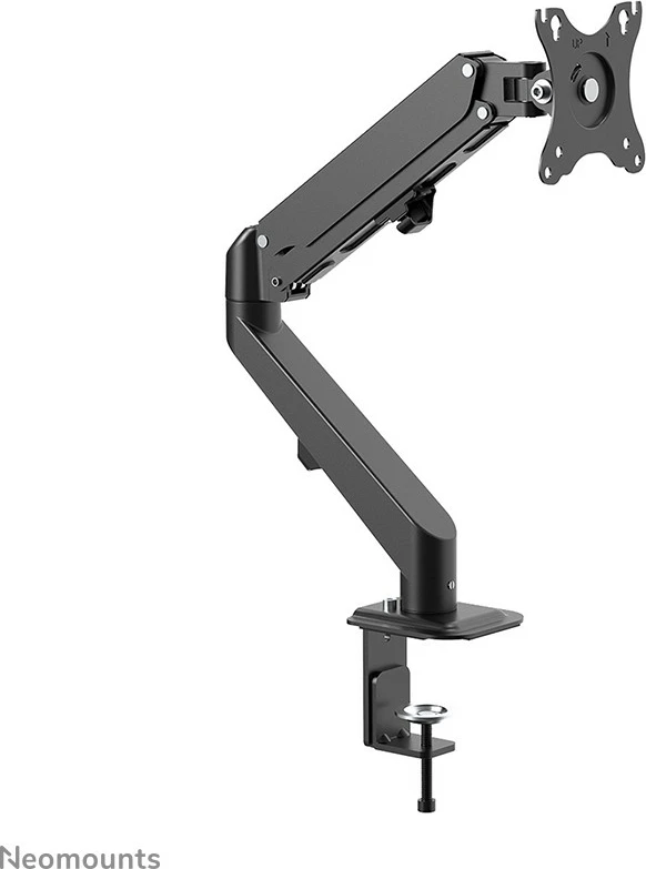 Nastavljiv kroglični nosilec za monitor z gasnim vzmetjo Neomounts DS70-700BL1, 17–27 inčev, s sponko, črn