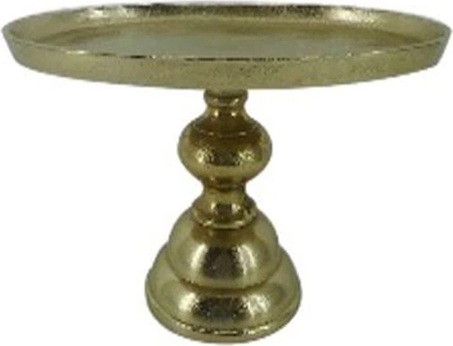 Dekorativni pladenj z nogami, alumin, zlata barva, 30x20x19 cm