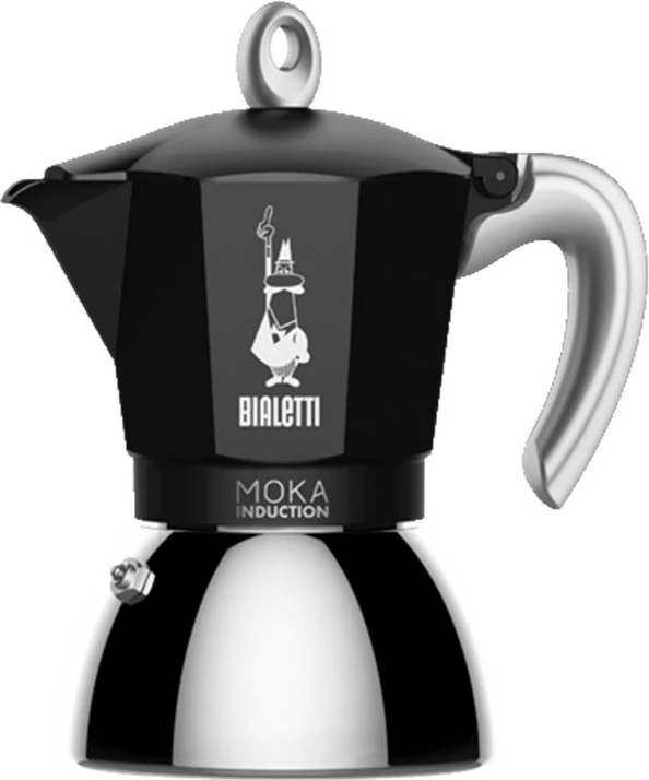Kafetiera za indukcijo Bialetti Moka 0,9 L, 4 skodelice, črna