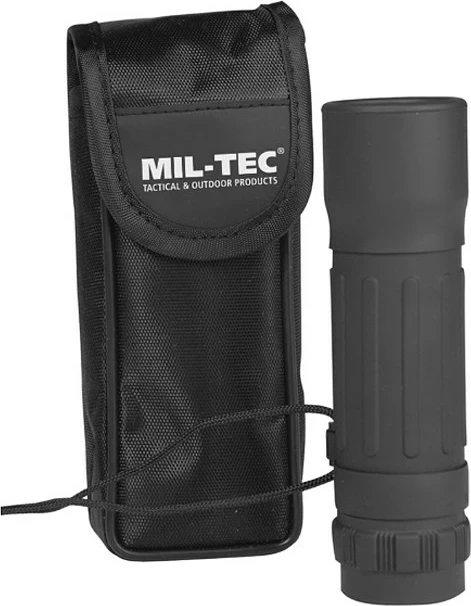 Monokular 10x25, črn, z etuijem MIL-TEC