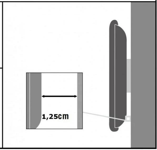 Stenski nosilec za TV/monitor 13–37" Techly 301351, jeklo, črn, tanek
