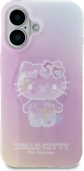 Ovitek Hello Kitty za iPhone 16, MagSafe, roza, 50. obletnica