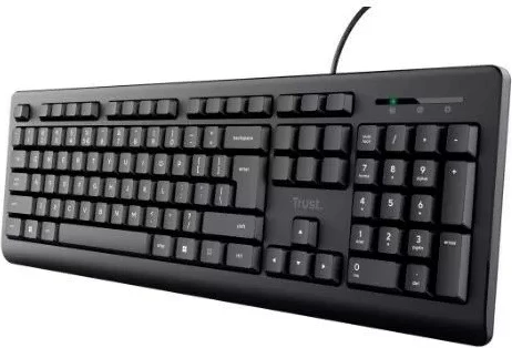 Uveljavljen USB QWERTY (US) Tastatura Trust Basics, črna