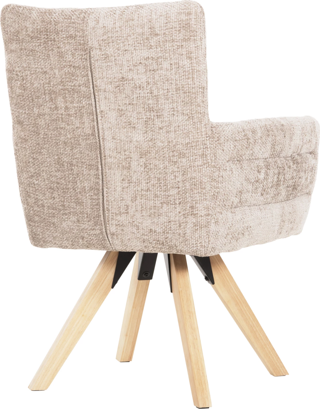 Jedilniški naslanjač GAZER FH9845.04 v bež tkanini-gumijasti nogi 66x63x91Hcm, set 2 kosov