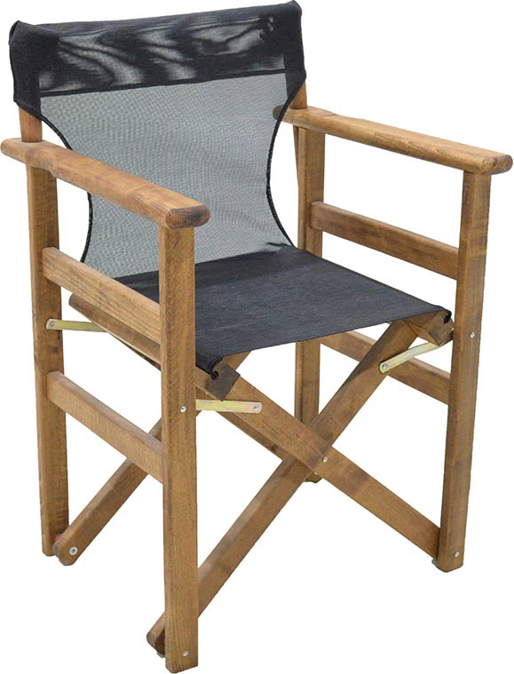 Set vrtna miza s stoli, 5 kosov, masivna bukev, oreh-PVC črn 80x60x72 cm Retto