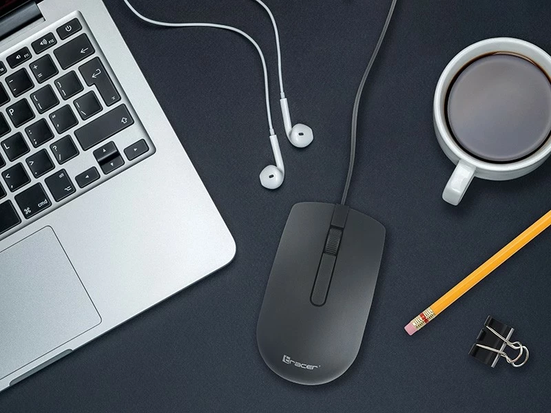 Optični miš Tracer OFFI, USB, 800 DPI, črn