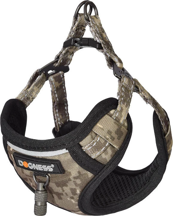 Set za sprehode za pse, oprtnik in povodec Dogness DOG SET CAMO, maskirni