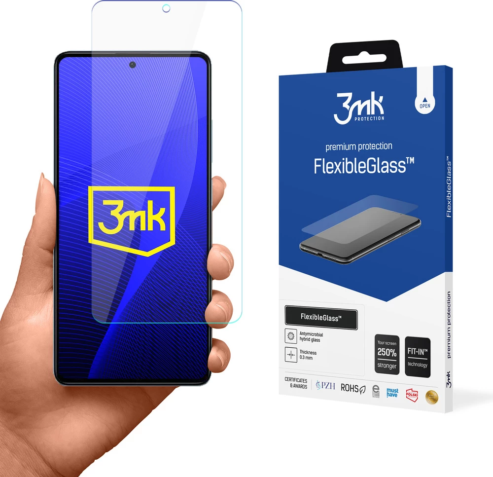 Zaščitno steklo 3mk FlexibleGlass za Xiaomi Redmi Note 12 5G / Poco X5 5G, prozorno