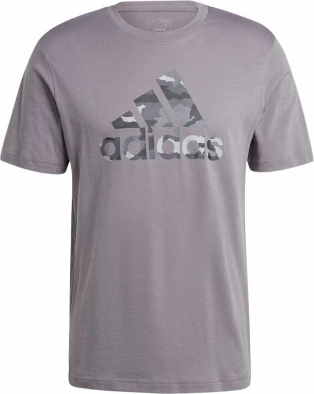 Majica s potiskom kamuflaže adidas, moška, siva
