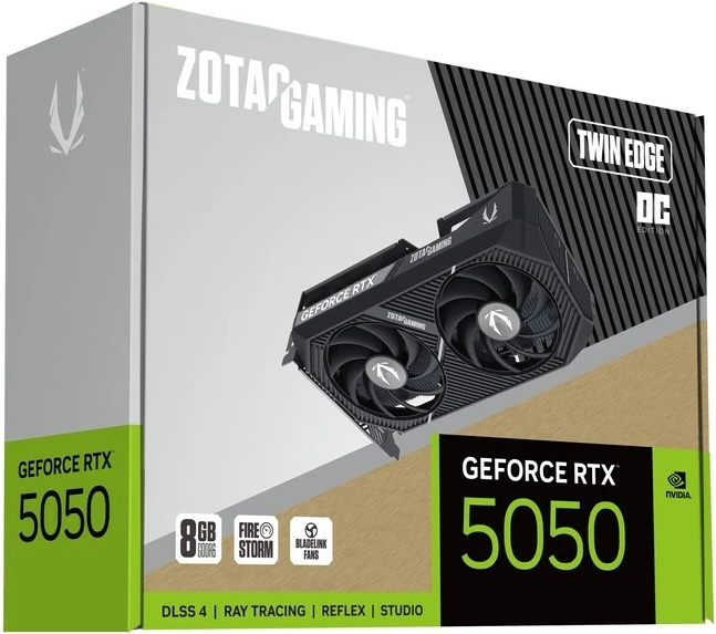 Grafična kartica ZOTAC GAMING GeForce RTX 5050 Twin Edge OC, 8 GB GDDR6, črna