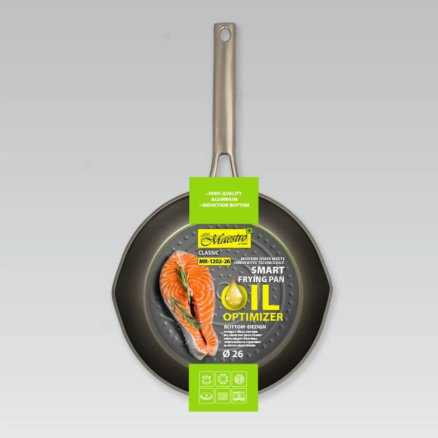 Tigan, 26 cm alumin, črno/siv Maestro MR-1202-26