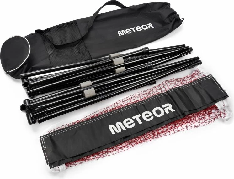 Prenosna mreža za badminton, Meteor, unisex, rdeča
