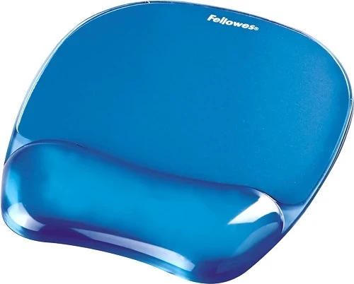 Ergonomski podloga za miško Crystals Gel FELLOWES, modra