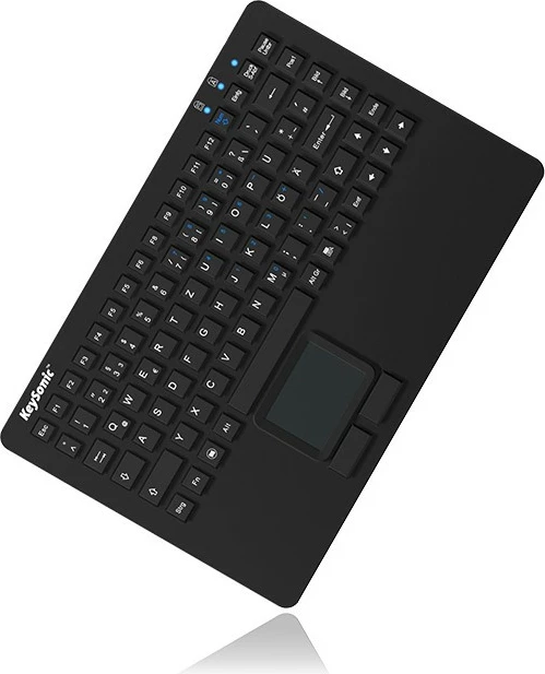 Industrijska mini tipkovnica z vgrajenim touchpadom KeySonic KSK-5230IN, USB, IP68, črna