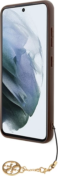 Ovitek za telefon Guess 4G Charms Collection za Samsung Galaxy A55, rjav