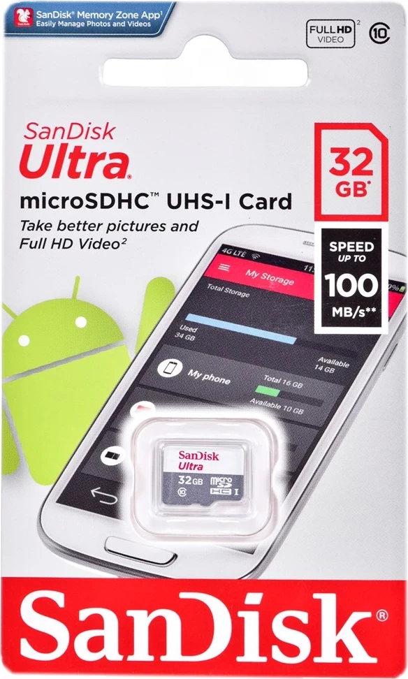 Kartica za shranjevanje Sandisk Ultra microSDHC, 32 GB