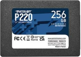 SSD Patriot P220, 256GB, 2,5", SATA III, črn