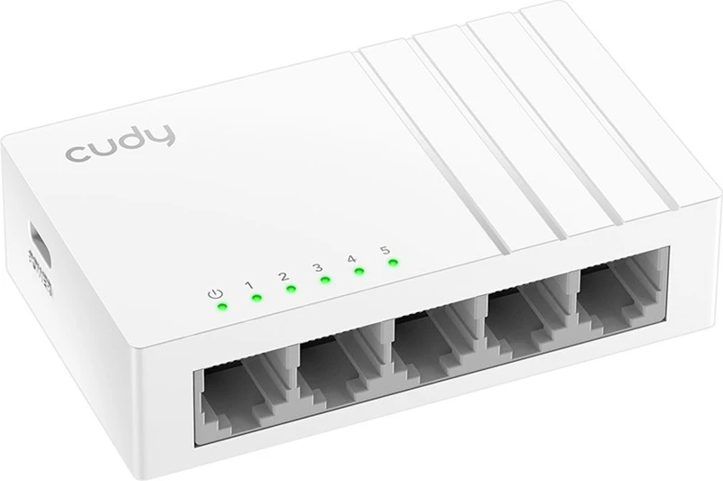 Neupravljano stikalo Cudy GS105U, 5 vrat Gigabit Ethernet, belo
