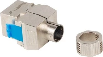 Keystone modul Lanberg, RJ45, FTP kat. 8.1, brez orodja za montažo, srebrne barve