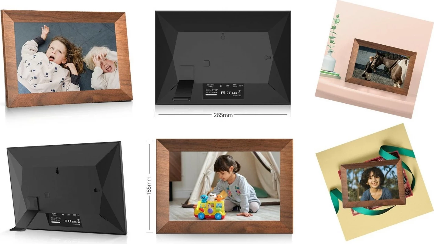 Digitalni foto okvir Kodak CF102P, 32 GB, Wi‑Fi, rjav