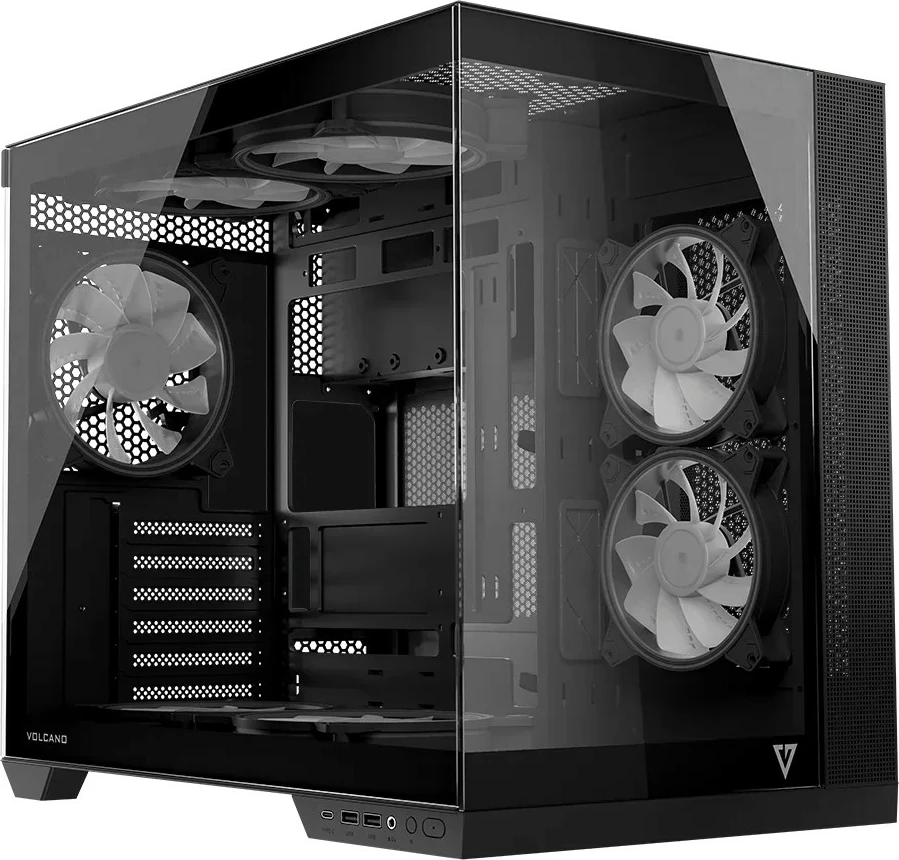 Računalniško ohišje MODECOM Volcano Panorama APEX ARGB 5F, Midi Tower, sivo