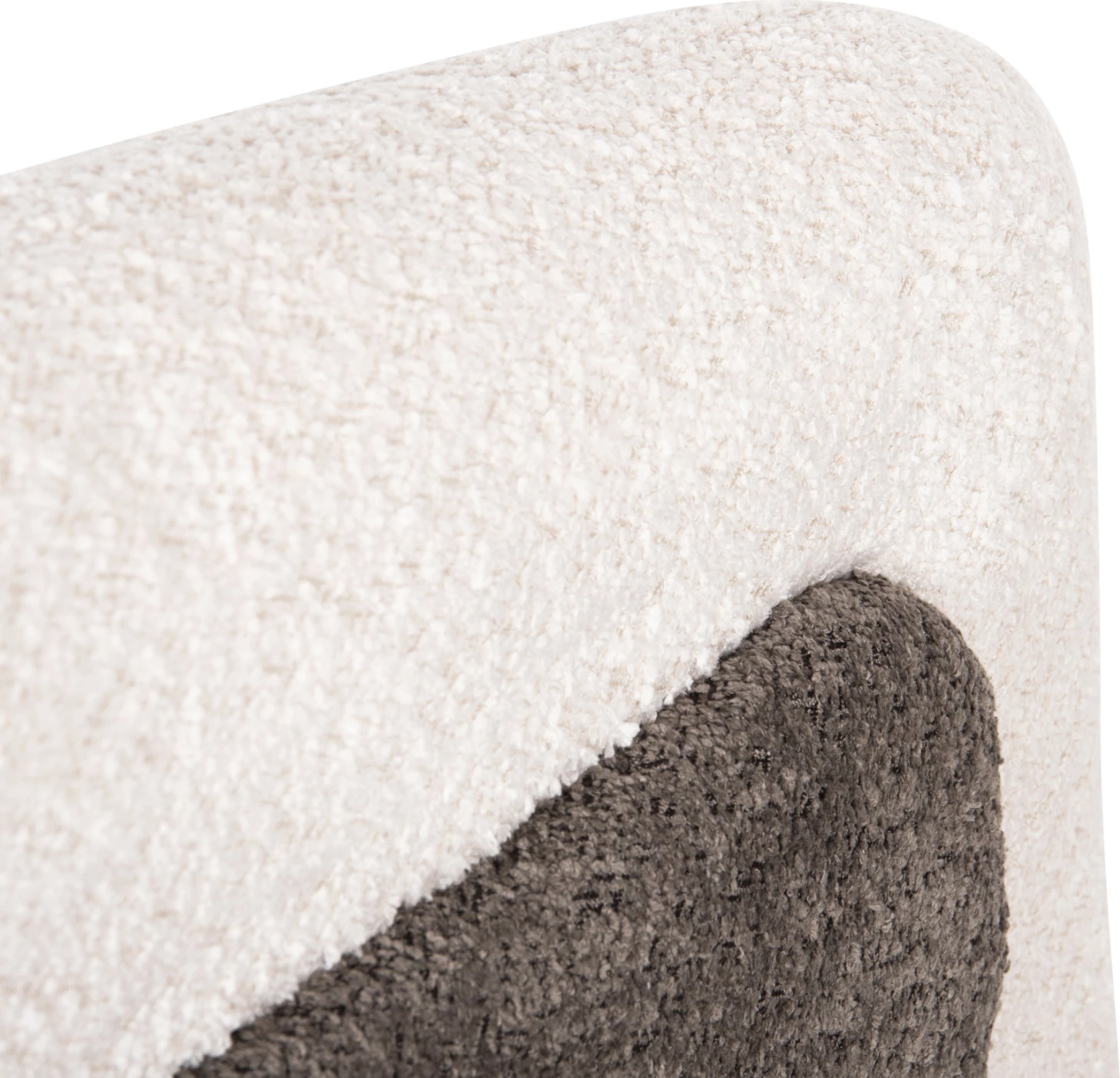 Fotelj DOPER FH9590.06 iz bouclé tkanine belo-sive barve 68x72x76H cm