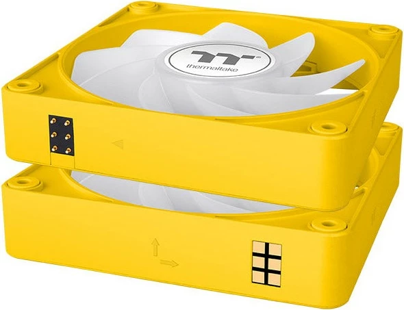 Ventilator za ohišje 140 mm, Thermaltake CT140 EX Reverse ARGB Sync, 3 kos, rumen