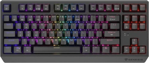 Mehanska brezžična tipkovnica z RGB osvetlitvijo Genesis Thor 230 TKL, Outemu Silent Lemon, črna