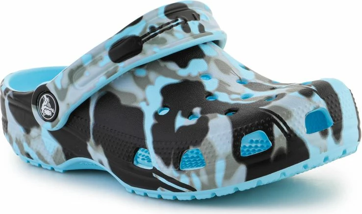Superge za otroke Crocs Classic Spray camo Clog, temno modre
