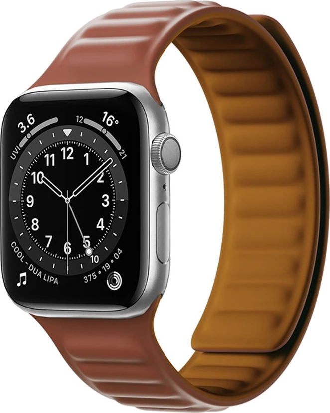 Magnetni pašček za Apple Watch Hurtel, 42/44 mm, rjav