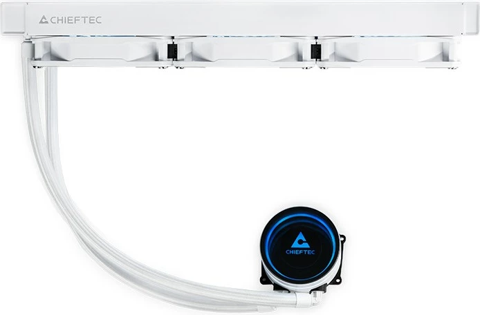 Sistem vodnega hlajenja Chieftec CLC-360-RGB-W, 3 ventilatorji 12 cm, bel