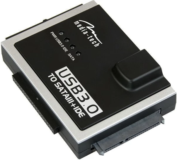 Adapter SATA/IDE v USB 3.0 Media-Tech MT5100, črn