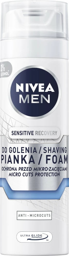 Pena za britje za moške Sensitive Recovery Regenerating Nivea Men, 200 ml