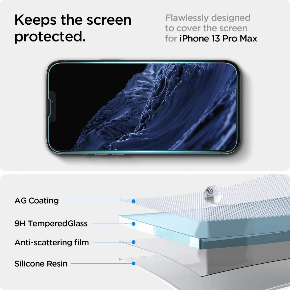 Zaščitno steklo Spigen Glas.tR EZ Fit za iPhone 13, 13 Pro, 14, 16e