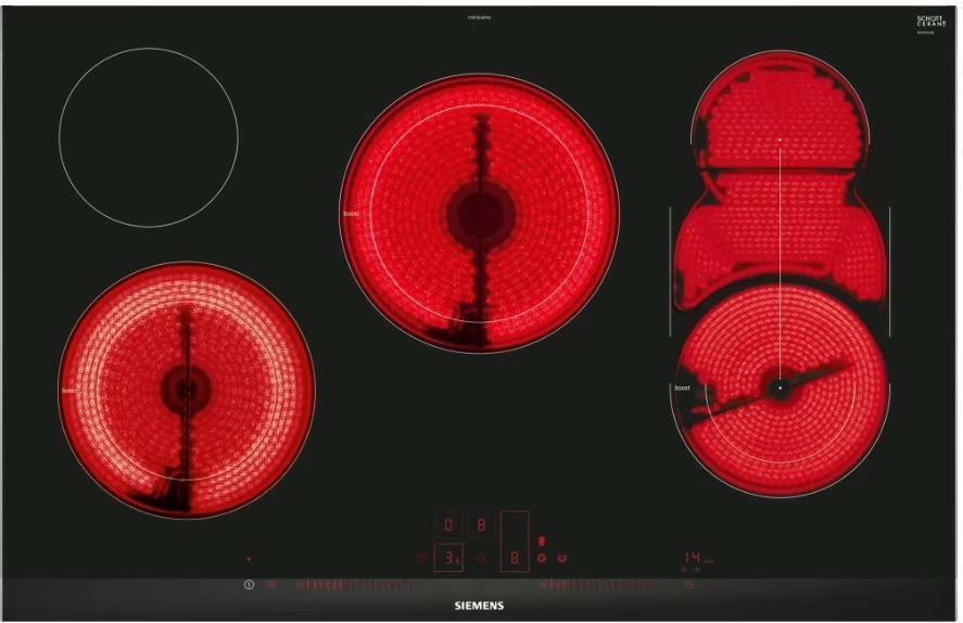 Keramična kuhalna plošča Siemens ET875LMP1D, 80 cm, črna